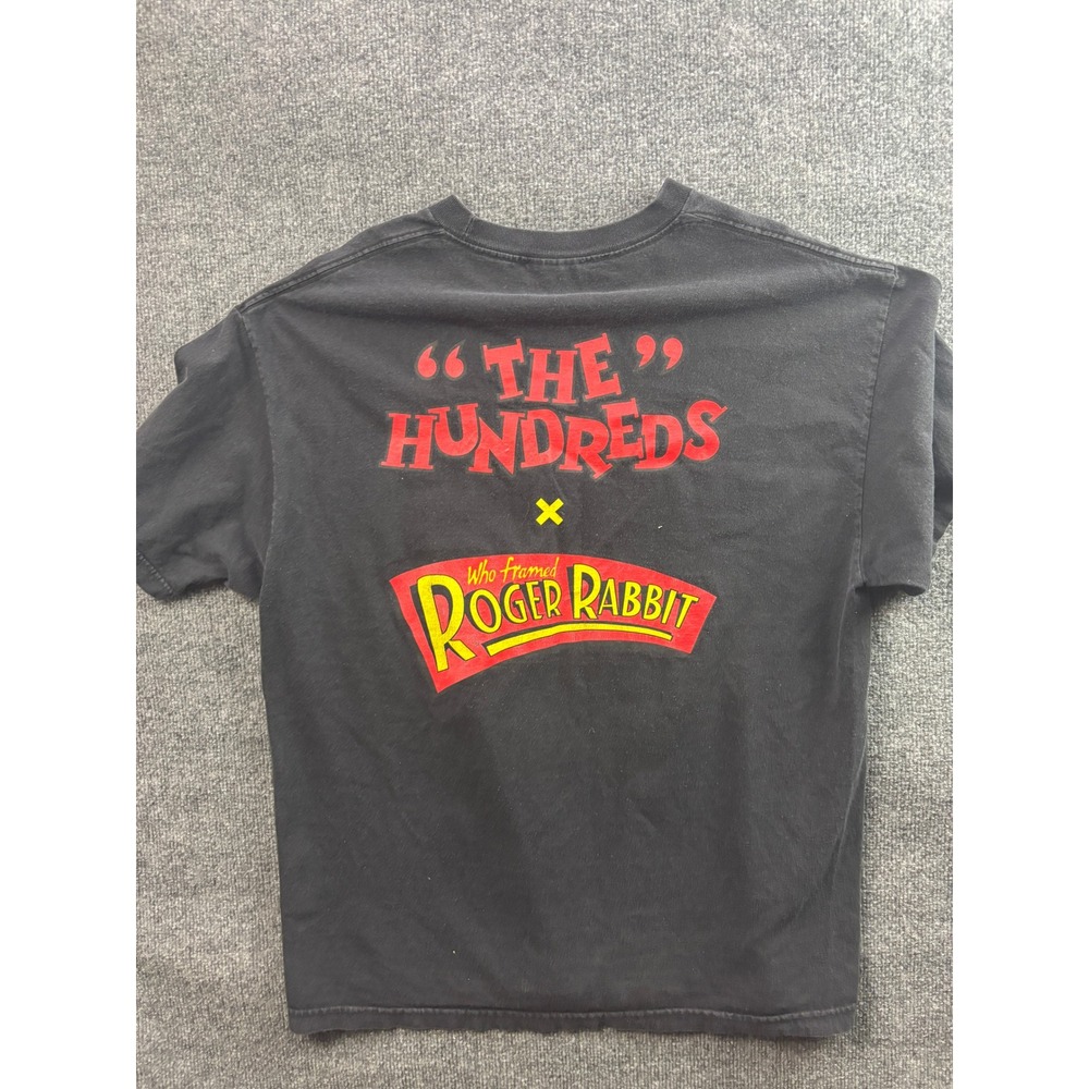VNTG The Hundreds T-Shirt Mens XL Black Roger Rabbit Embroidered Streetwear Tee